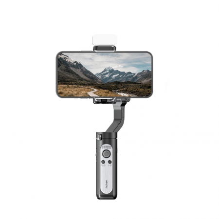Accesorii camere video - Hohem iSteady XE Stabilizator smartphone cu LED magnetic atasat