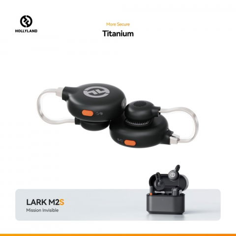 Hollyland Lark M2S Combo, Sistem microfon wireless, 2 persoane, 2.4 GHz, culoare Space Gray [5]