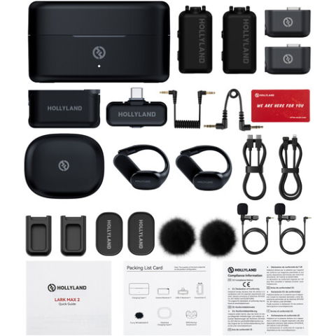 Echipamente audio - Hollyland LARK MAX 2 Ultimate Combo with OWS Monitor Earphone + Camera RX + USB-C RX