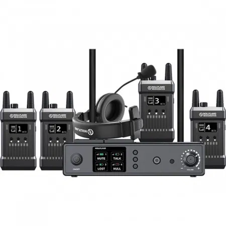 Solutii LIVE si Broadcasting - Hollyland Mars T1000 Sistem Intercom 4TX + RX  cu Travel Case