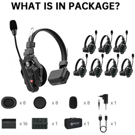 Hollyland Solidcom C1-8S Sistem Wireless Intercom DECT full-duplex cu 8 casti (1,9 GHz) [17]