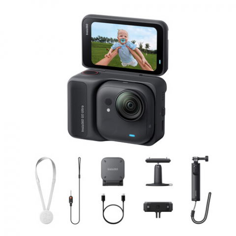 Camere actiune si 360 - Insta360 GO Ultra camera de actiune 360 Creator Bundle (Midnight Black)