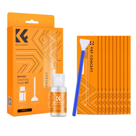 Accesorii aparate foto - K&F Concept Kit curatare senzor Crop 16mm