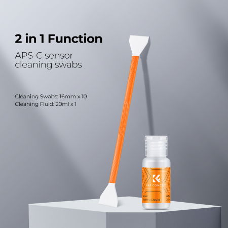 K&F Concept Set 10 spatule duble cu solutie pentru curatat senzor APS-C [9]