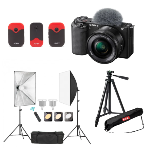 Aparate foto Mirrorless - Kit creator continut format din Sony ZV-E10 si accesorii