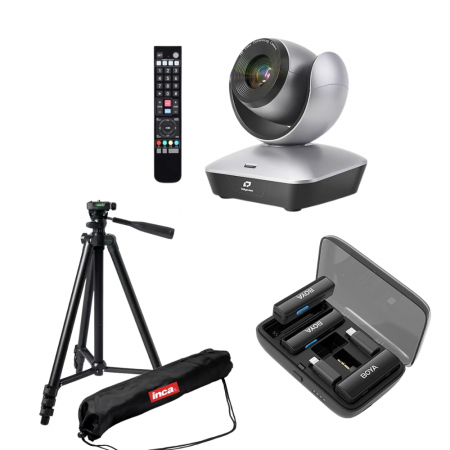 Solutii Videoconferinte - Kit lectori: Telycam Camera Video PTZ Full HD 1080 Zoom 12X USB 2.0 cu lavaliera Wireless