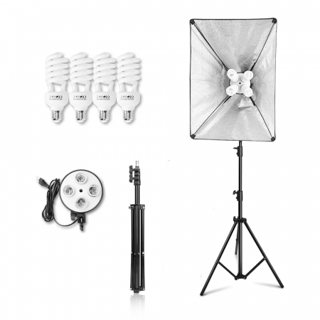 Kit lumini E27 45W x 4 cu softbox si stativ [3]