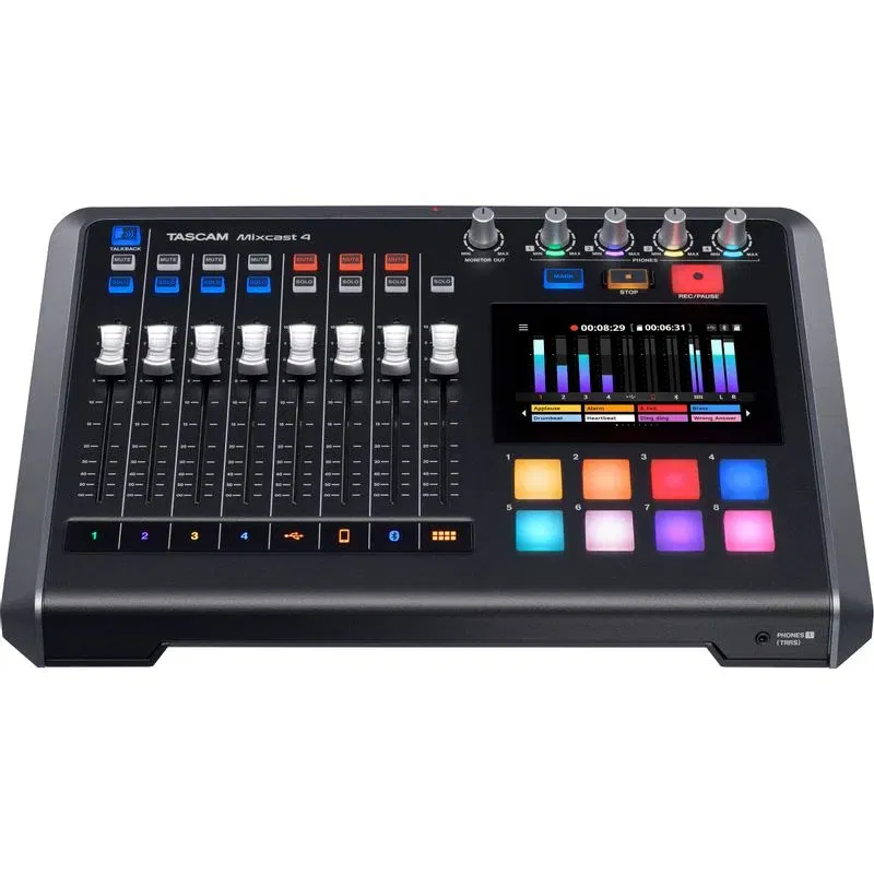 Kit Podcast Tascam Mixcast 4 cu microfon Boya BY-DM500 si accesorii [1]