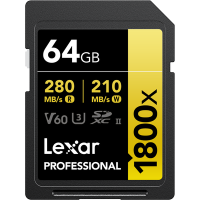 Carduri memorie - Lexar card memorie 1800D SDXC UHS-II V60 R280/W210 64GB