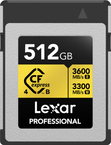 Carduri memorie - Lexar CFexpress Type B 4.0 Pro Gold R3600/W3300 512GB