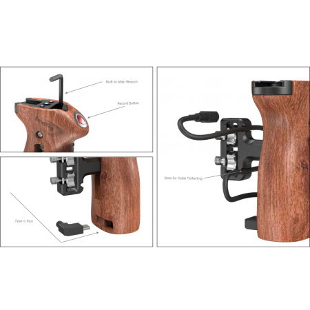 Maner lateral filetat SmallRig cu buton de start/stop Inregistrare 3323 [6]