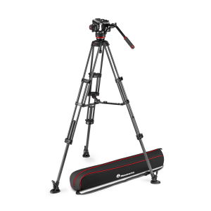 Accesorii camere video - Manfrotto MVK504XTWINMC Kit Trepied video Carbon cu spreader de mijloc
