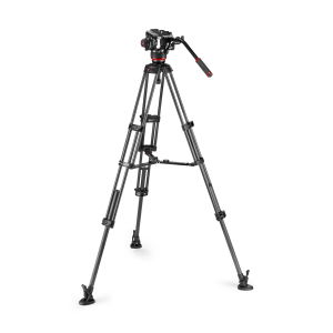 Manfrotto MVK504XTWINMC Kit Trepied video Carbon cu spreader de mijloc [9]