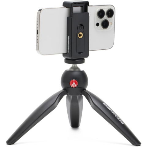 Manfrotto PIXI Smart Mini Tripod cu suport telefon (Negru) [1]