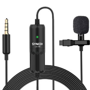 Lavaliere - Synco S8 lavaliera cu fir 8m pentru camere, smartphoone, tablete sau recordere
