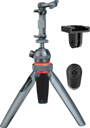 Echipamente Vlogging - Mini trepied cu telecomanda Bluetooth pentru Camera/Smartphone/GoPro