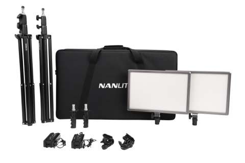 Nanlite LumiPad 25 kit de 2 panouri LED cu stative si geanta [1]