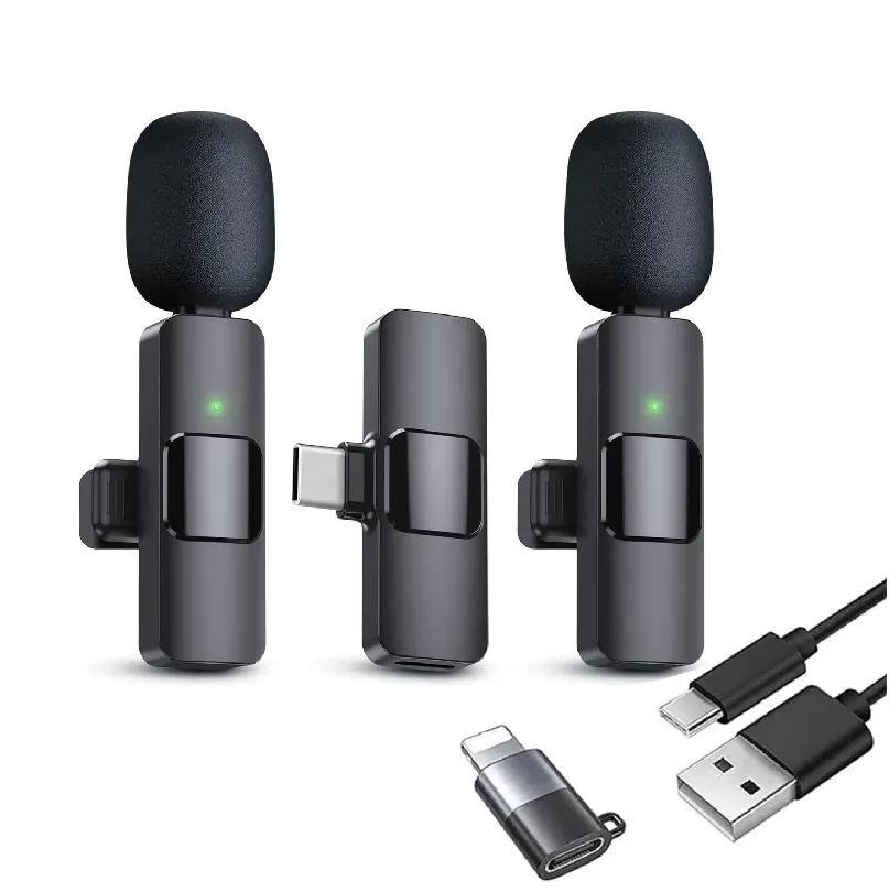 Lavaliere - Sistem de microfoane wireless cu noise cancelling ultracompact pentru dispozitive USB-C/Lightning