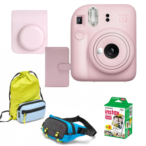 Aparate foto instant - Pachet Instax Mini Roz
