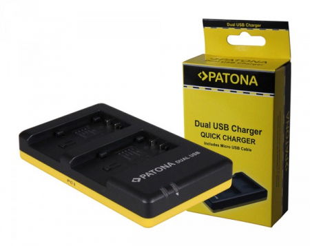 Incarcatoare dedicate - Patona Incarcator Dual Fast pentru Panasonic VW-VBT190