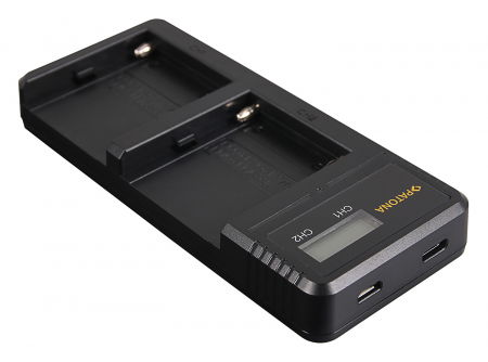 Incarcatoare dedicate - Patona Incarcator Dual cu LCD pentru Sony NP-F550 F750 F970