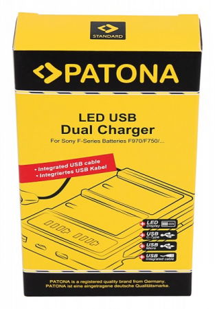 Patona Incarcator Dual Led USB NP-FM50 NP-F550 NP-F750 NP-F970 [5]