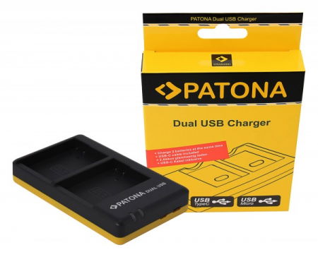 Accesorii aparate foto - Patona incarcator dual acumulatori Nikon EN-EL14