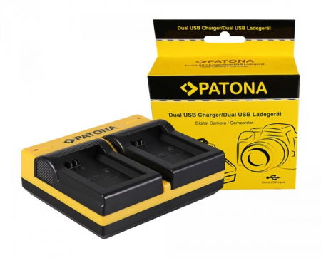 Incarcatoare dedicate - Patona Incarcator Dual pentru Sony NP-FW50 cu micro-USB