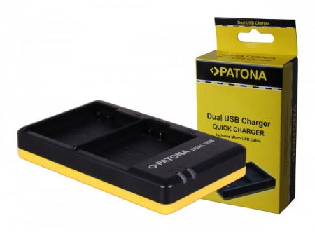 Incarcatoare dedicate - Patona Incarcator Dual Rapid cu Micro USB Nikon EN-EL15