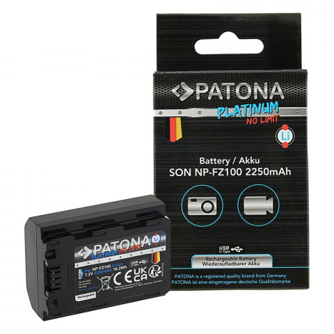 Acumulatori dedicati - Patona PLATINUM Acumulator cu USB-C Pentru  SONY NP-FZ100