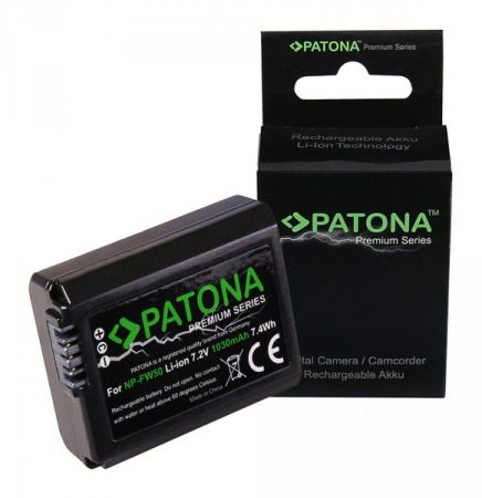 Acumulatori dedicati - Patona Premium Acumulator Replace Li-Ion pentru Sony NP-FW50 1030mAh 7.2V