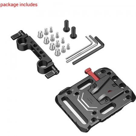 Placa baterie SmallRig V-Lock cu adaptor tija LWS de 15 mm [3]