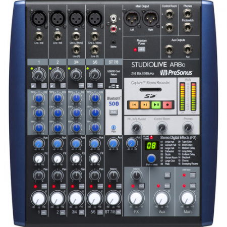 Interfete/mixere audio - Presonus StudioLive AR8c mixer hibrid cu 8 canale