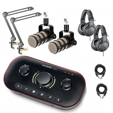 Echipamente audio - Kit Podcast Vocaster Two PodMic pentru 2 persoane