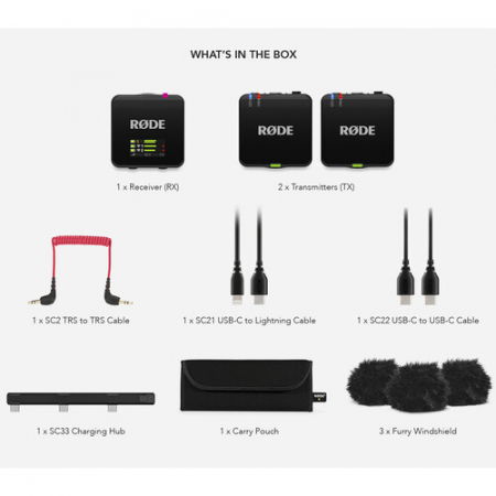 Rode Wireless Go III Sistem de microfon wireless pentru 2 persoane (2,4 GHz, negru) [6]