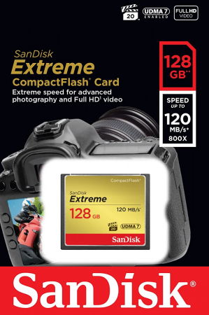SanDisk Extreme CF 128GB Extreme 120MB/s UDMA 7 800x [1]