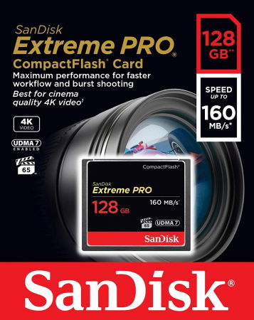 SanDisk Extreme PRO 128GB CF Card UDMA 7 160MB/s  [1]