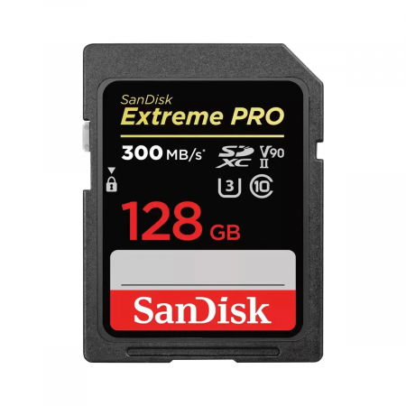 SanDisk Extreme PRO Card de Memorie 128GB SDXC 300MB/s UHS-II Class 10 [1]