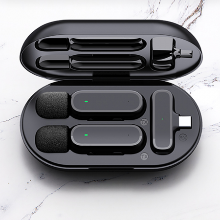 Lavaliere - Sistem de microfon wireless dual ultracompact pentru iOS (lightning)