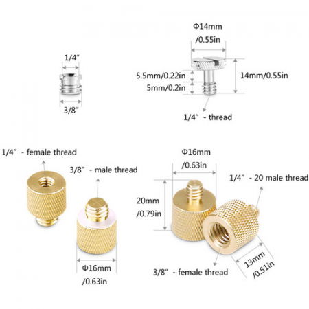 SmallRig 1074 Pachet de adaptoare pentru suruburi si filet [3]