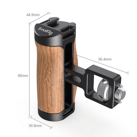 Smallrig 2914 Wooden Mini Side Handle cu Arri Style Mount [2]