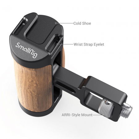 Smallrig 2914 Wooden Mini Side Handle cu Arri Style Mount [3]