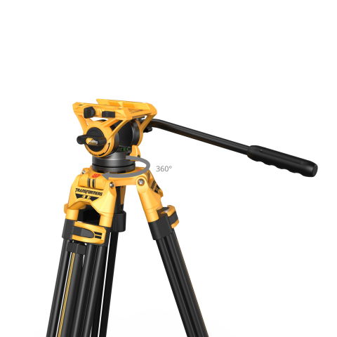 SmallRig  5523 Video Tripod with Heavy-Duty Fluid Head AD-01 (BumbleBee Edition） [1]