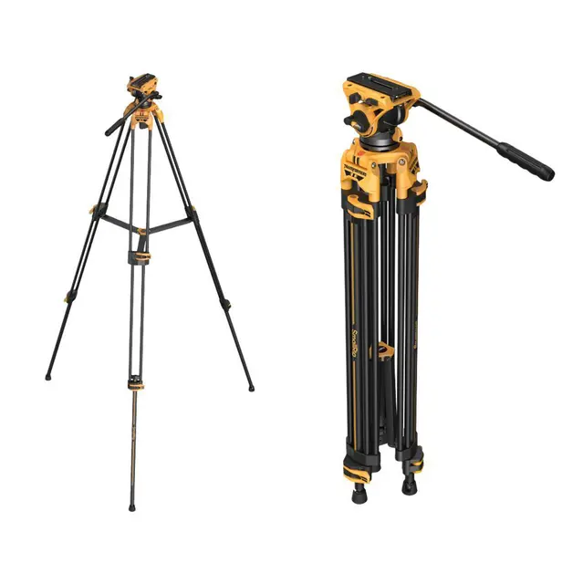 SmallRig  5523 Video Tripod with Heavy-Duty Fluid Head AD-01 (BumbleBee Edition） [2]