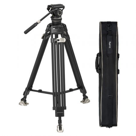 Accesorii camere video - SmallRig AD-100 FreeBlazer Kit trepied video cu cap fluid heavy-duty carbon