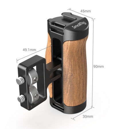 SmallRig 2913 Mini maner lateral din lemn [2]