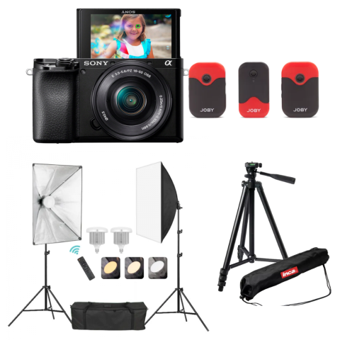 Aparate foto Mirrorless - Sony A6100 kit 16-50mm 4K kit creator continut