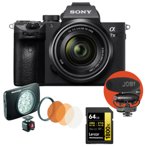 Aparate Foto - Sony A7 III KIT 28-70 F/3.5-5.6 OSS Aparat Foto Mirrorless + 3 ani garantie cu card si LED