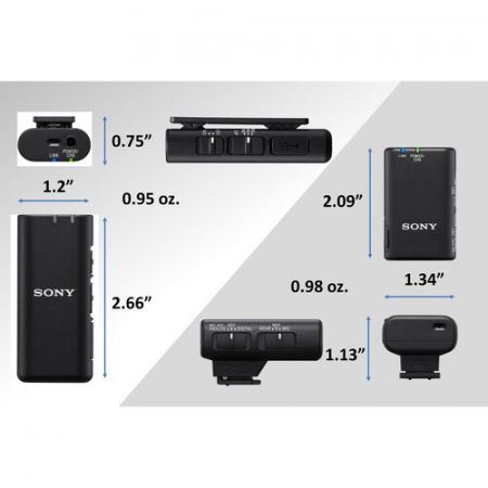 Sony ECM-W2BT Sistem digital de microfon wireless Bluetooth cu montare pentru camere foto Sony [17]