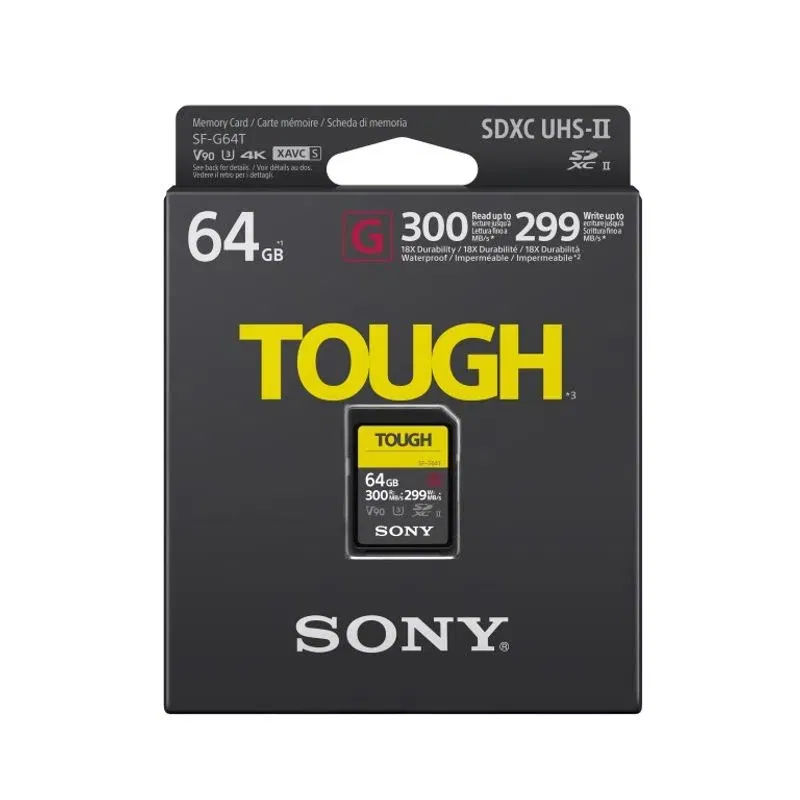 Sony SF-G TOUGH SDXC 64GB Card de Memorie UHS-II Class 10 300MB/s [1]